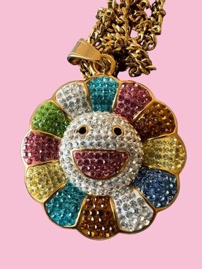 18K Gold Plated Takashi Murakami Pendant & Chain NWOT